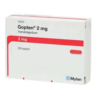 Гоптен (Трандолаприл, Trandolaprilum) капсулы 2мг №28